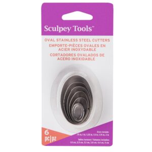 Sculpey Graduated Cutter Set: Oval, 6 Pc