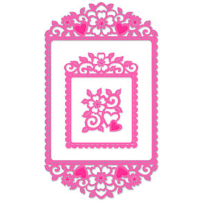 Sue Dix Heart & Flowers Frame Sweet Dixie Cutting Die