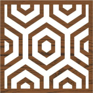 Medium Hex Honeycomb Block Printing Stamp