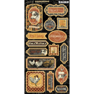 Graphic 45 Farmhouse Chipboard