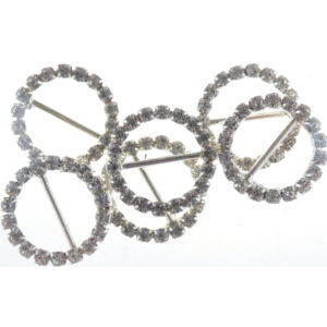 Diamante Effect Buckles Round - 6 Pieces