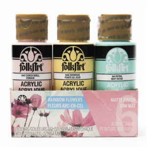 Rainbow Flowers Paint Set (6 Colour) Folkart Paint Sets