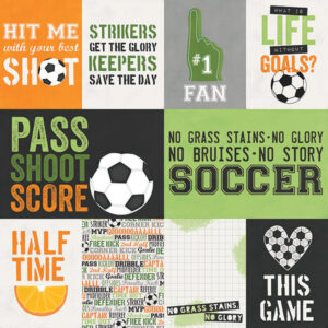 Simple Stories 3x4&4x6 Journaling Card Elements Soccer Packs Of 10 Sheets