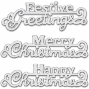 Sue Dix Festive Greetings (set Of 3) Sweet Dixie Cutting Die
