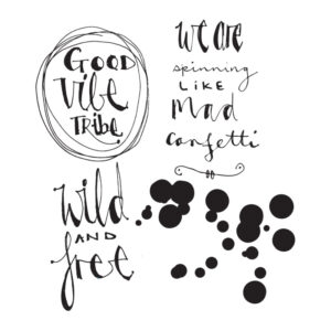 Spellbinders Mad Confetti Clear Stamps