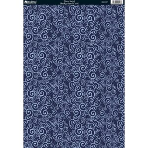 Printed Background Card Packs Blue Swirls
