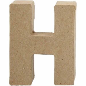 Creativ Letter H - 10cm - Single Paper Mache