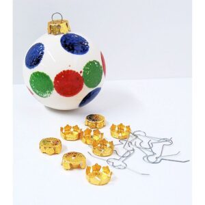 Bauble Foil Cap And Hanging Wires X 25