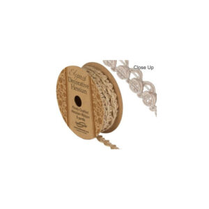 Decorative Hessian Ribbon Pattern No.278 - 10mm X 4.57m