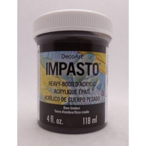 DecoArt Raw Umber 4oz Traditions Impasto Paint