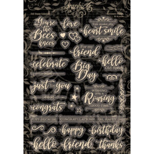 Graphic 45 G45 Sentiment Stamps