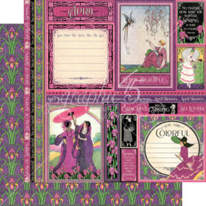 Graphic 45 April 12x12 Paper Packs Of 5 Sheets