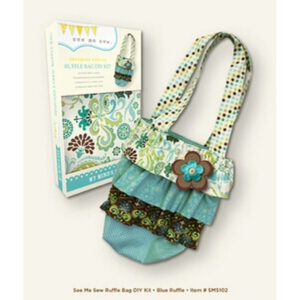 My Minds Eye Ruffle Bag (blue)