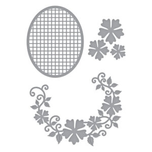 Spellbinders Floral Oval Etched Die