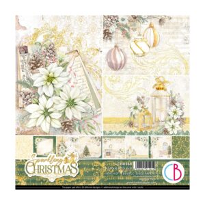 Ciao Bella Sparkling Christmas Paper Patterns Pad 8" X 8"