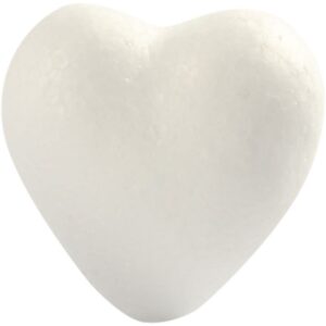 Creativ Heart 6cm 5pieces White