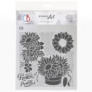 Ciao Bella Texture Stencil 8" X 8" Stencil - Sunflower Scent