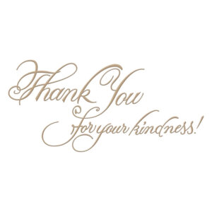 Spellbinders Copper Plate Script Kindness Glimmer Plate