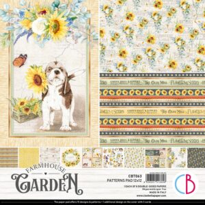 Ciao Bella Farmhouse Garden Paper Patterns Pad 12" X 12"
