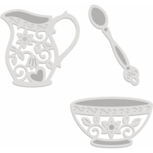 Sue Dix Cream Jug, Sugar Bowl & Spoon Sweet Dixie Cutting Die