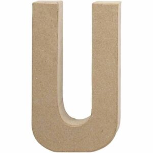 Creativ Letter U - 20.5cm - Single Paper Mache