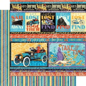 Graphic 45 Get Lost 12x12 Paper Packs Of 5 Sheets