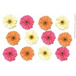 Martha Stewart Crafts Pink-orange-cream Zinnia Stick