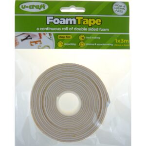 Fantastak U-craft Foam Tape Roll 1x3m Roll