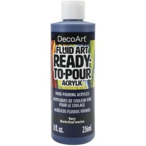 DecoArt Navy Fluid Art Ready To Pour Acrylic