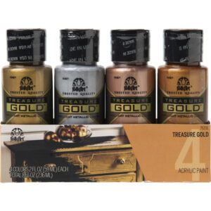 Treasure Gold Paint Set (4 Color) Folkart Paint Sets