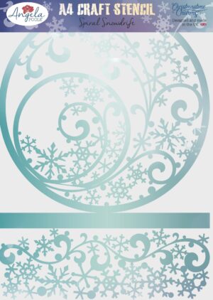 Angela Poole A4 Craft Stencil - Spiral Snowdrift