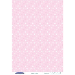 Lindsay Mason Pink Paws Cardstock Pack Of 10 Sheets