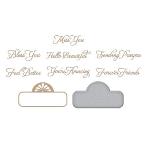Spellbinders Elegant Affirmation Sentiments Glorious Glimmer Plate