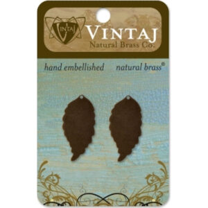 Vintaj Natural Brass Co. 30x14.5mm Ambrosial Leaf