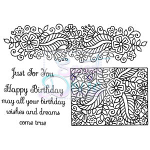 Photocentric Sue Dix Fantasy Floral Border And Panel