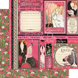 Graphic 45 February 12x12 Paper Packs Of 5 Sheets