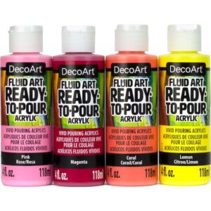 DecoArt 4 Colour Fluid Art Sweet Treat Pouring Value Pack