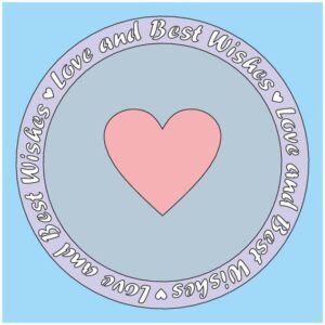 Card-io Love And Best Wishes - Majemask Stencil