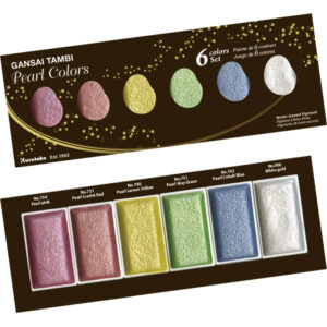 Kuretake Gansai Tambi Pearl 6 Colour Set - pearl