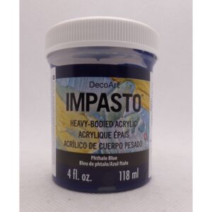 DecoArt Phthalo Blue 4oz Traditions Impasto Paint