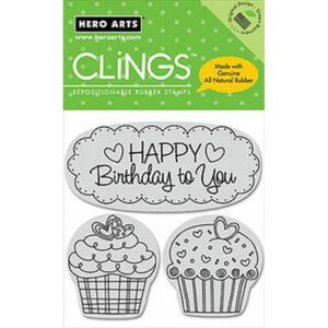 Hero Arts Happy Birthday Cupcakes (3 Ima