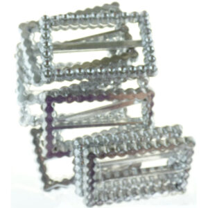 Diamante Effect Buckles 3.5cm Rectangle - 10 Pieces