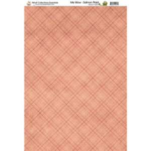 Nitwit Collections Essentials Salmon Plaid Paper A4 Pack Of 10 Sheets