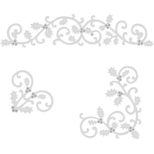 Holly And Swirl Embellishment Sweet Dixie Die