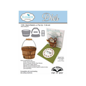 Elizabeth Craft Designs Barrel Basket With Pop Up