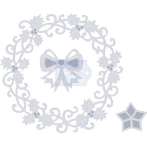 Sue Dix Delicate Holly Wreath Sweet Dixie Cutting Die