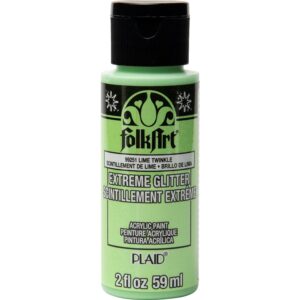 Lime Twinkle Folkart Extreme Glitter 2oz