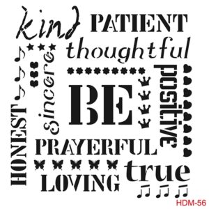 Cadence 25 X 25 Midi Stencil - Be Kind