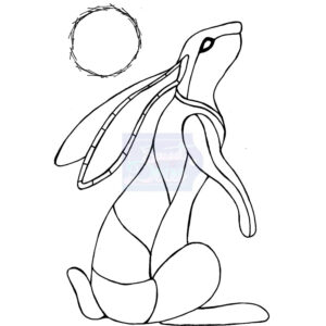 Photocentric Lindsay Mason Zendoodle - Moon Gazing Hare