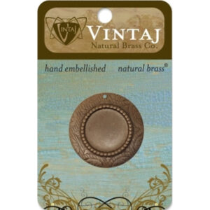 Vintaj Natural Brass Co. 30mm Petite Rosemal Bezel